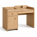 Scrivania in legno di rovere con cassetto e anta, 110x55x75cm