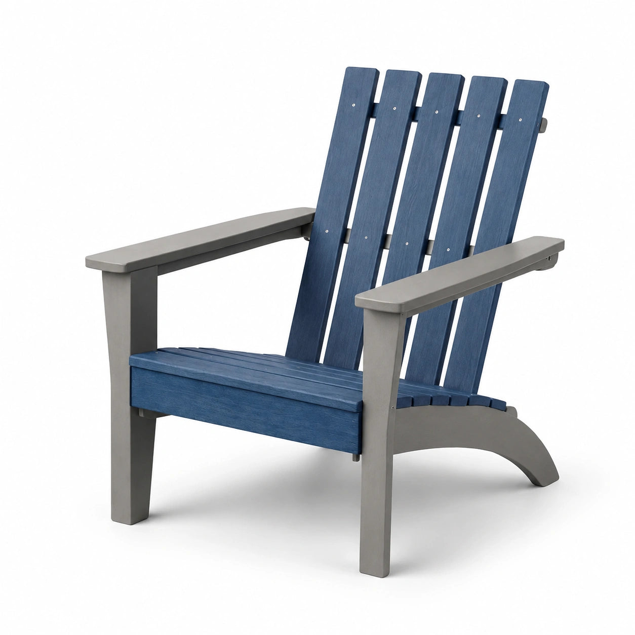 Sedia Adirondack in plastica composita blu e grigio