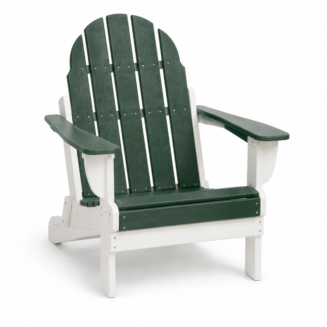Poltrona Adirondack in Plastica HD Verde/Bianco