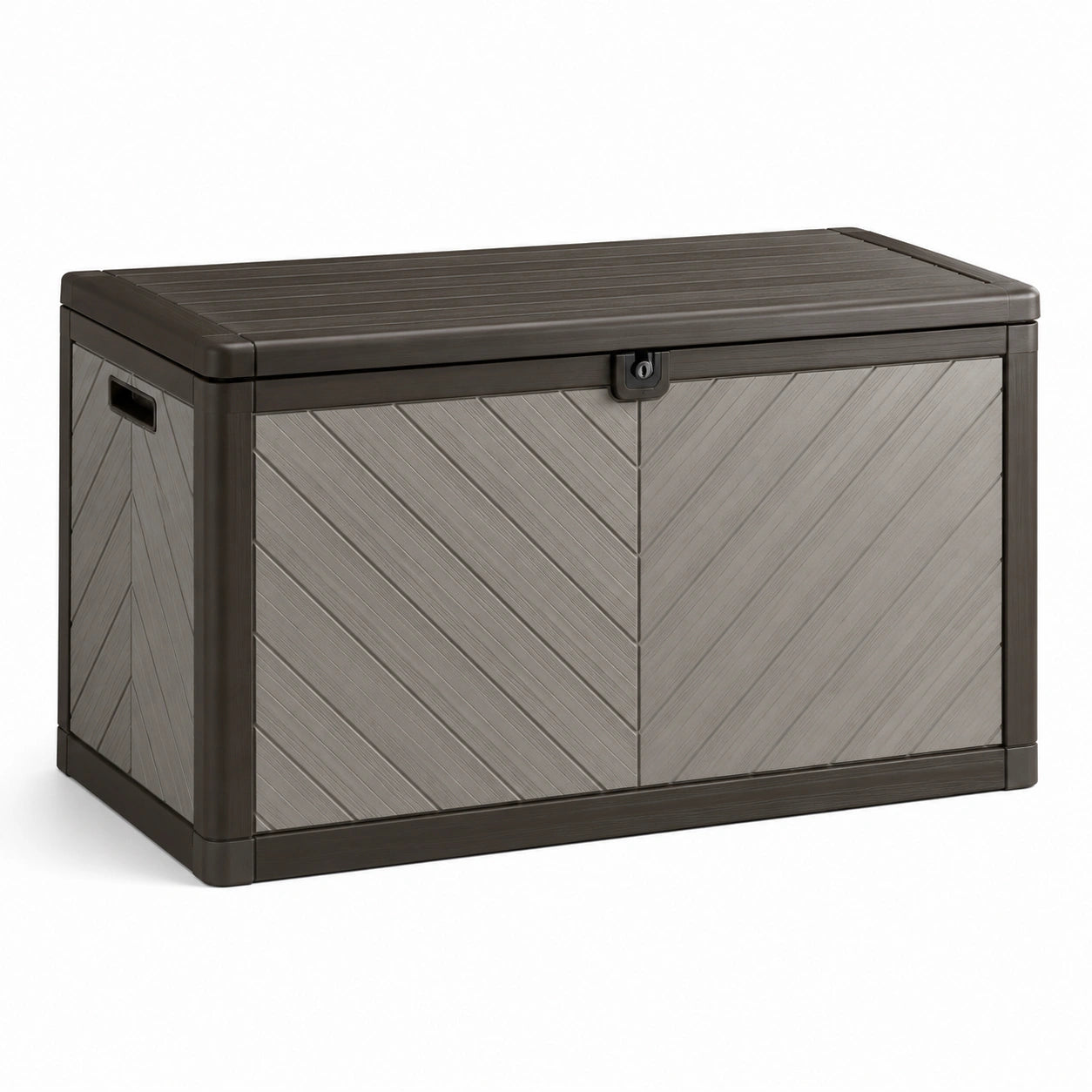 Contenitore da giardino in plastica marrone 117x45x57 cm