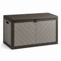 Contenitore da giardino in plastica marrone 117x45x57 cm